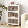 25.5 Gal Stackable Storage Boxes Bins with Magnetic Doors and Lockable Casters - 3 of 4