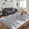 Berber Stripe Rug – Washable, Low Pile, Non-Slip, Foldable Area Rug for Living Room, Bedroom, Dining Room, Office, Soft & Modern - 3 of 4