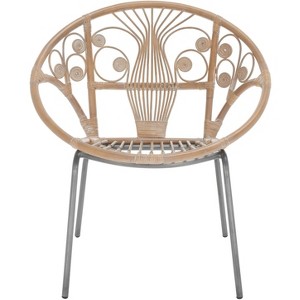 Carlson Accent Chair - WIK6505A - Grey White Wash/Black - Safavieh - 1 of 4