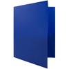 JAM 6pk POP 2 Pocket School Presentation Plastic Folders with Prong Fasteners Dark Blue - image 4 of 4