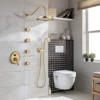 PROOX Double Handle 3-Spray Antique-Style Shower Faucet with Body Sprays - 2 of 4