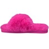 Aeropostale Women's Fuzzy Criss Cross House Slippers with Cushioned Comfort - 4 of 4