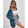 Women's Lightweight Crochet Cardigan Cover Up with Open Front and Long Sleeve for Summer 2024 - image 4 of 4