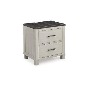 Signature Design by Ashley Darborn 2 Drawer Nightstand, Gray & Brown - 1 of 4