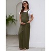 WhizMax Women Maternity Summer Casual Loose Jumpsuit Sleeveless Tie Loose Jumpsuit with Pockets Workwear - 4 of 4