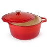 BergHOFF Neo 7Qt. Cast Iron Round Covered Dutch Oven, Red - 3 of 4