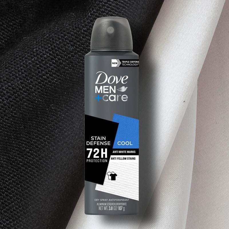 Dove Men+Care 72-Hour Stain Defense Dry Spray Antiperspirant &#38; Deodorant - Cool - 3.8oz, 6 of 8