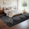 Living Room Rug Washable Bedroom Rugs Neutral Area Rug for Nursery Geometric Striped Carpet Non Slip Stain Resistant Farmhouse Floor Cover White Rug - 2 of 4