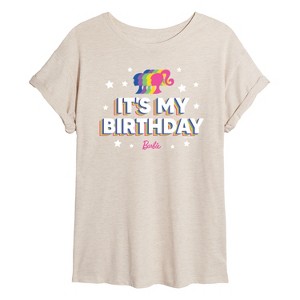 Women's - Barbie - Its My Birthday Oversized Graphic T-Shirt - 1 of 4