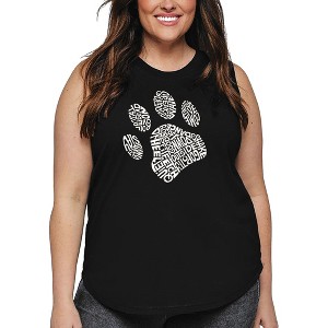LA Pop Art Women's Word Art Tank Top - Dog Paw - 1 of 4