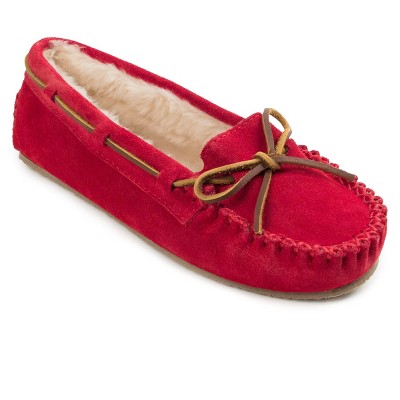 Red on sale slippers womens