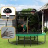 Whisen Outdoor Pumpkin Trampoline with Safety Enclosure Net, Foam Padded Poles, W-Shaped Legs, Balance Bars - 4 of 4