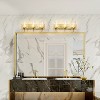 LNC Rambutan 22-in 3-Lights Polished Gold with Clear Glass Modern/Contemporary Bathroom Vanity Lights - 4 of 4