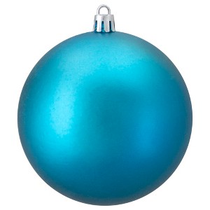Northlight 4" Shatterproof Matte Christmas Ball Ornament - Turquoise - 1 of 3