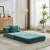 Sapphtopaz Convertible Floor Sofa Couches for Living Room with Fixed-Shape Frame Sectional Cloud Sofa with Chenille Fabric for Apartment - 2 of 4