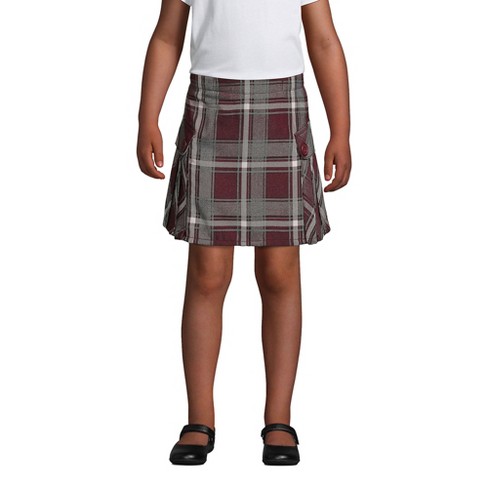 Lands' End School Uniform Kids Side Pleat Plaid Skort Above Knee - image 1 of 3