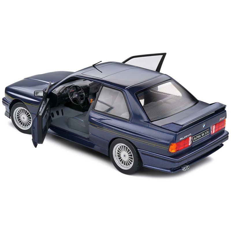 1990 BMW E30 M3 Alpina B6 3.5S Mauritus Blue Metallic 1/18 Diecast Model Car by Solido, 4 of 6