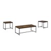 MDF and Steel 3-Piece Coffee and End Table Set with Tubular Legs for Modern Living Room or Lounge Spaces - 2 of 4