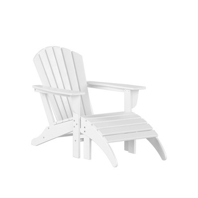 WestinTrends Dylan HDPE Outdoor Patio Adirondack Chair with Ottoman (2-Piece Set)