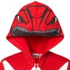 Power Rangers Blue Ranger Red Ranger Black Ranger Fleece Zip Up Hoodie - 3 of 4