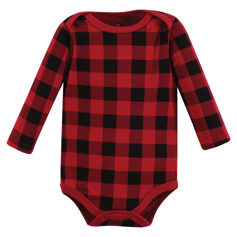 Hudson Baby Infant Boy Cotton Long-Sleeve Bodysuits, Into The Woods Prints 3-Pack, 5 of 6