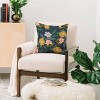 Deny Designs 20"x20" Oversize Oris Eddu Floral Pattern Square Throw Pillow: Removable Cover, Indoor Use - 4 of 4