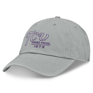 NCAA TCU Horned Frogs Nico Cotton Hat: Adjustable Gray Baseball Cap - 1 of 4