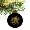 Wichita State University Shockers Logo Mini Small Tiny Wood Christmas Tree Holiday Ornament - 3 of 4