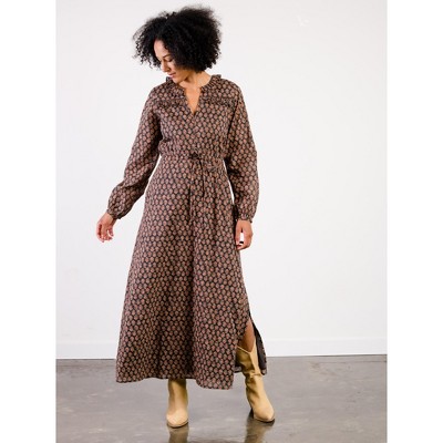 ABLE Women's Caroline Ruffle Maxi Dress