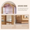 72" Arched Glass Display Cabinet, 4-Tier Display Curio Cabinet with 20 Color LED Lights, Modern Display Case Shelf for Living Room - 4 of 4