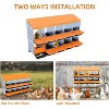 Chicken Nesting Boxes,Metal Chicken Laying Box with with Removable Trays and Roll Out Egg Collection for Chicken Coop,with Metal Bracket - 4 of 4