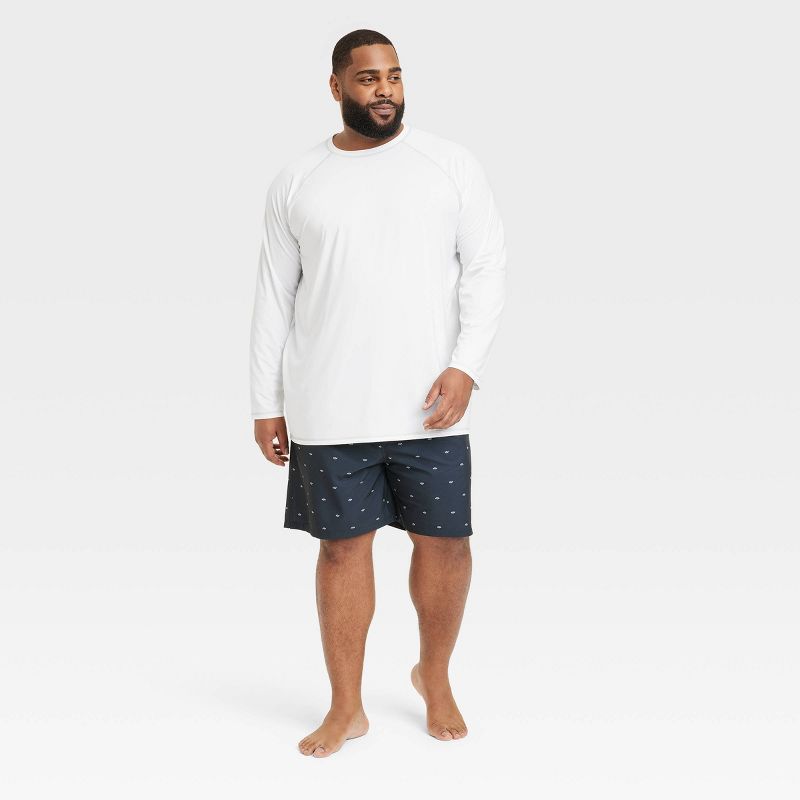 Men's Slim Fit Long Sleeve Rash Guard Swim Shirt - Goodfellow & Co™, 4 of 5