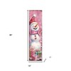 HomeRoots 36" Pink Red And White Christmas Santa and Snowman Solid Wood Reversible Porch Sign - 3 of 4