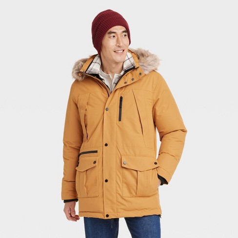 Men's Big & Tall Heavyweight Parka Jacket - Goodfellow & Co™ Tan Lt : Target