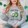 Simply Sage Market Women's Graphic Sweatshirt Farm Fresh Green Truck - image 2 of 3