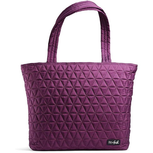 Fit & Fresh Metro Quilted Tote With Lunch Compartment - Plum : Target