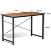 MAYEERTY Home Office Computer Desk Simple Style Study Work Table X Shaped Reinforcement - 3 of 3
