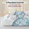 Boersma Sea Turtle Bedding Aqua Teal Blue Duvet Cover Sets Beach Turtle Bed Sets 3 Piece Turtle Themed Comforter Cover with 2 Pillowcases Full Size - 4 of 4