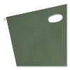 Smead Hanging Pockets with Full-Height Gusset, 1 Section, 3.5" Capacity, Legal Size, Standard Green, 10/Box - 3 of 4