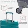 Naysaye Luggage 3 Piece Set with TSA Lock Durable Hardshell Spinner Wheels for Travel, Dark Green, 29"*20.6"*11.6" - 2 of 4