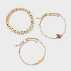 SUGARFIX by BaubleBar Teacher Mode Chain Bracelet Set 3pc - Gold - 3 of 4