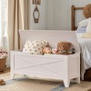 VECELO 18/30/43" Storage Ottoman Wooden Bench with Wicker-Knot Cushions Toy Box Organizer with Safety Hinges Charcoal Gray/White - 3 of 4