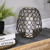 Northlight Small Geometric Cage Iron Pillar Candle Holder - 11" - Black and Gold - 3 of 4