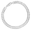 Steeltime unisex sterling silver curb link chain bracelet. Color Options: Silver, Gold, Two-Tone - 2 of 3
