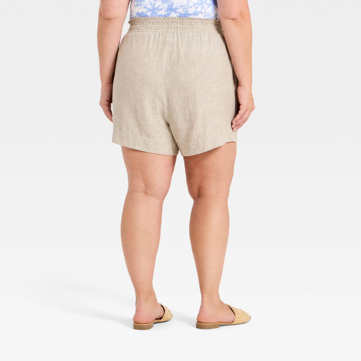 Women's Linen Pull-On Shorts 3.5" - A New Day™ - thumbnail 5