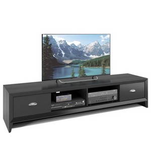 CorLiving Lakewood Extra Wide TV Stand for TVs up to 80" Black : Modern Entertainment Center with Storage - 1 of 4