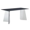 Maliang 63"x31.5x30" Marble-Patterned Slab Dining Table with Stainless Steel Legs - 2 of 4