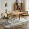 CENGHU Mid-Century Modern Dining Chairs Set of 2, Velvet Accent Chairs with Natural Cane Back & Stainless Chrome Base - 4 of 4