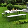 SUGIFT 6 ft Plastic Folding Bench Portable Indoor Outdoor Bench - 2 of 3