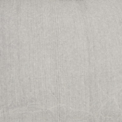 Gray Linen Rectangular Throw Pillow with Frilled Border